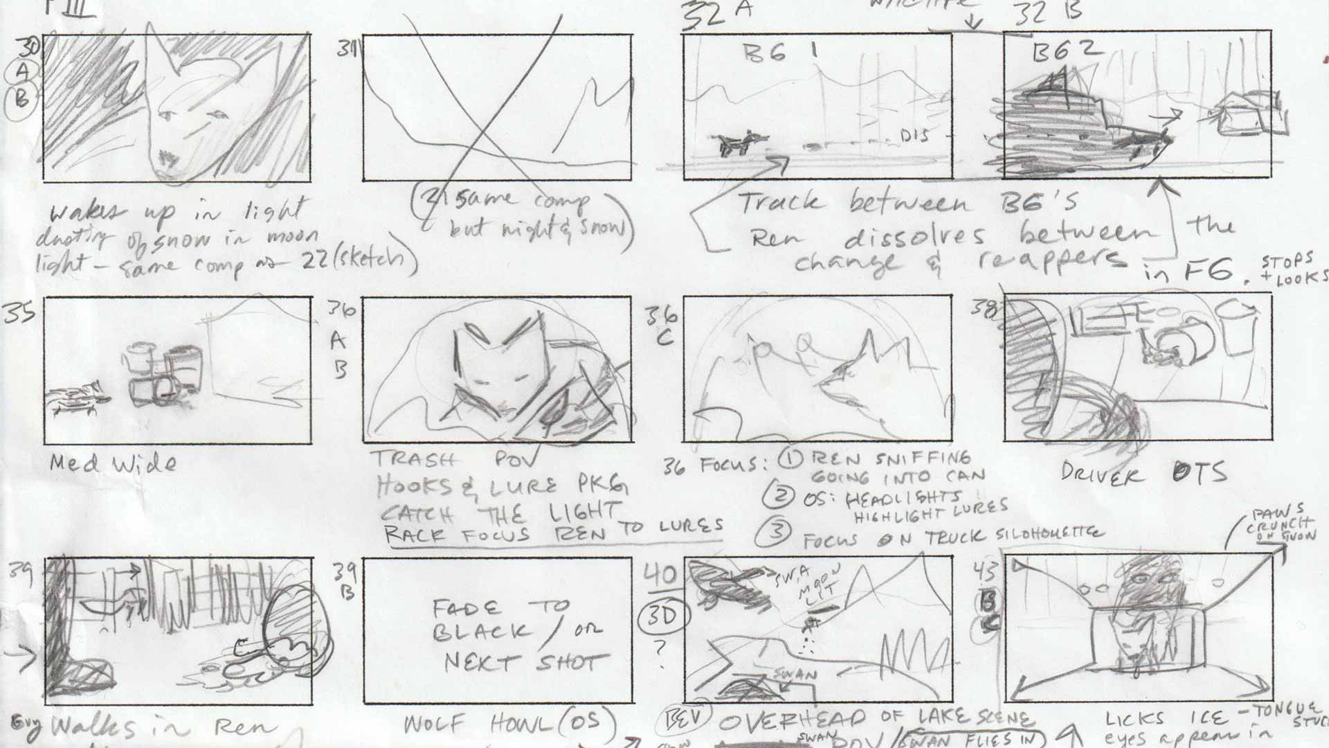 Storyboard frame Ren No Barriers animation 